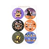 Paper Round Hanging Tags Candy Box Cookies Bag Message Cards for Halloween HJEW-E004-01-2