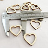Unfinished Wood Heart Shape Discs Slices WOCR-PW0001-014C-4