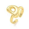 Brass Letter Open Cuff Rings for Women RJEW-G313-01D-G-1
