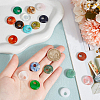 DIY Natural & Synthetic Mixed Gemstone Pi Disc Pendant Necklaces Making Kit DIY-OC0012-07-3