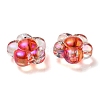 UV Plating Rainbow Iridescent Transparent Acrylic Beads OACR-C007-11B-3