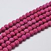 Natural Lava Rock Round Bead Strands G-I124-6mm-05-1