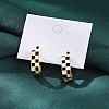 Brass & 925 Sterling Silver Pin Hoop Earrings EJEW-R013-01G-3