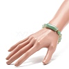 Natural Green Aventurine Rectangle Beaded Stretch Bracelet BJEW-JB08982-01-3