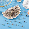 100Pcs Crackle Transparent Glass Beads GLAA-TADJ0001-12B-4