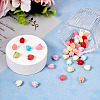 40Pcs 8 Colors Opaque Resin Flower Rose Beads RESI-TA0002-98-5