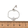925 Sterling Silver Micro Pave Cubic Zirconia Slide Rings RJEW-R016-02P-02-5