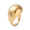 Teardrop Ion Plating(IP) 304 Stainless Steel Rings for Women RJEW-K270-01A-G-1