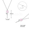 SHEGRACE Rose Rhodium Plated 925 Sterling Silver Pendant Necklaces JN994A-2