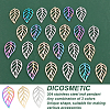 DICOSMETIC 24Pcs 3 Colors 304 Stainless Steel Pendants STAS-DC0012-06-3