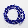 Handmade Evil Eye Lampwork Round Bead Strands X-LAMP-L055-8mm-06-2