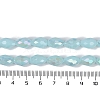 Opaque Solid Color Electroplate Glass Beads Strands LS-EGLA-N013-P4mm-B11-4