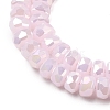 Electroplate Glass Beads Strands GLAA-Q105-03-05-3
