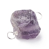 Natural Gemstone Connector Charms PALLOY-JF01390-02-4