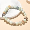 Natural Flower Amazonite Bead Stretch Bracelets X-BJEW-K212-B-007-1