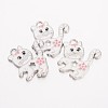 Alloy Enamel Kitten Pendants EA556Y-1-1