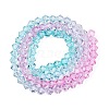 Gradient Color Baking Paint Glass Bead Strands DGLA-A039-T6mm-A05-2