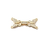 Brass Micro Pave Clear Cubic Zirconia Watch Band Clasps KK-A266-23G-1