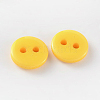 2-Hole Flat Round Resin Sewing Buttons for Costume Design BUTT-E119-24L-04-2