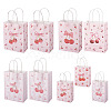 9Pcs 3 Styles Paper Cherry Printed Carry Storage Tote Bags ABAG-TA0001-99-8
