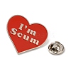 Heart with Word I'm Scum Enamel Pins JEWB-M029-01P-3