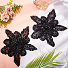 3D Flower Shape Polyester Embroidery Applqiues DIY-WH0304-947-4