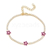 Brass Micro Pave Cubic Zirconia Tennis Bracelets for Women KK-D112-03G-2