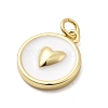 Brass Enamel Pendants KK-P338-35C-G-2