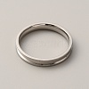 201 Stainless Steel Grooved Finger Ring for Men Women RJEW-WH0009-04G-P-2