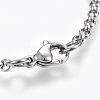 Tarnish Resistant 304 Stainless Steel Rolo Chain Bracelets BJEW-P239-02A-3