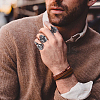 3Pcs 3 Styles Stainless Steel Finger Rings RJEW-GA0001-03-5