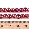 Electroplate Transparent Glass Beads Strands GLAA-T032-T6mm-AB20-4