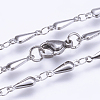 304 Stainless Steel Chain Necklaces STAS-P164-18-3