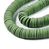 Flat Round Handmade Polymer Clay Beads CLAY-R067-12mm-43-3