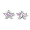 Brass Micro Pave Clear Cubic Zirconia Charms KK-H482-09P-03-1