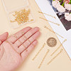 30Pcs Brass Curb Chains Extender KK-UN0001-78-4