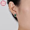 Cubic Zirconia Rectangle Stud Earrings ES5982-1-3