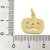 Halloween Theme Rack Plating Brass Pendants KK-Z067-18G-06-3