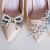 4Pcs 2 Styles Bowknot Polyester Rhinestone Shoe Decorations AJEW-HY0001-79-5