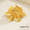 Iron Hollow Flower Cuff Rings NM9371-5
