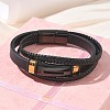 Braided Microfiber Leather Cord Multi-strand Bracelets BJEW-C153-01B-2