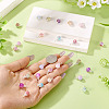 80Pcs 8 Colors Baking Paint Crackle Glass Pendants PALLOY-TAC0186-6