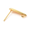 Brass Stud Earring Findings KK-F824-003G-3