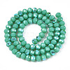Electroplate Opaque Solid Color Glass Beads Strands LS-EGLA-A034-P6mm-L25-2