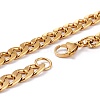 Men's Vacuum Plating 304 Stainless Steel Cuban Link Chain Necklaces NJEW-I248-04G-3