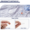 200pcs 316 Surgical Stainless Steel Hoop Earring Findings STAS-HS0001-26D-4