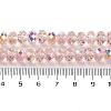 AB Color Plated Transparent Electroplate Beads Strands EGLA-H104-06B-4
