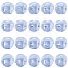 20Pcs Blue Cube Letter Silicone Beads 12x12x12mm Square Dice Alphabet Beads with 2mm Hole Spacer Loose Letter Beads for Bracelet Necklace Jewelry Making JX434F-1