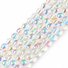 Transparent Electroplate Glass Beads Strands EGLA-I015-01A-2