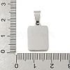 304 Stainless Steel Pave Natural White Shell Pendants STAS-S130-03P-E-3